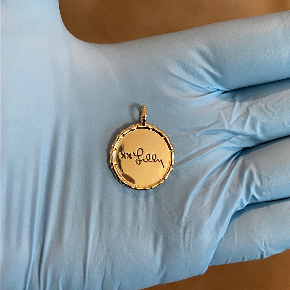 Lilly Pulitzer Palm Beach Gold-Tone Round Pendant